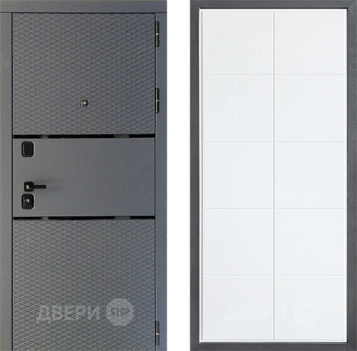 Входная металлическая Дверь Дверной континент Диамант Дизайн ФЛ-Кватро Белое дерево в Солнечногорске