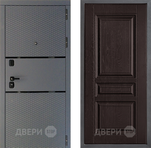 Входная металлическая Дверь Дверной континент Диамант Дизайн ФЛ-243 Дуб шоколадный в Солнечногорске