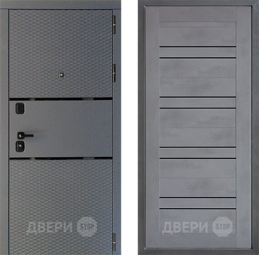 Дверь Дверной континент Диамант Дизайн ФЛ-49 Бетон серый в Солнечногорске