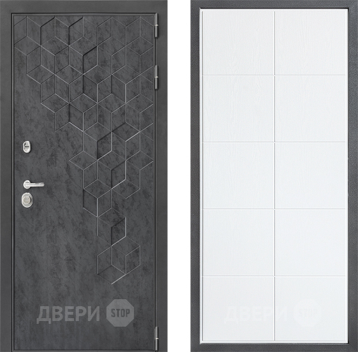 Входная металлическая Дверь Дверной континент ДК-3/713 ФЛ-Кватро Белое дерево в Солнечногорске