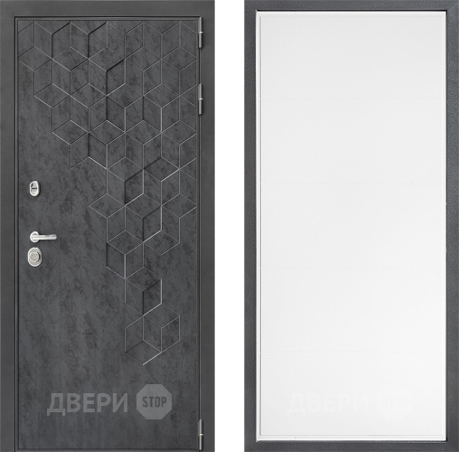 Входная металлическая Дверь Дверной континент ДК-3/713 ФЛ-649 Белый софт в Солнечногорске