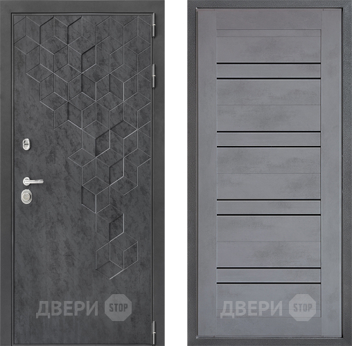 Входная металлическая Дверь Дверной континент ДК-3/713 ФЛ-49 Бетон серый в Солнечногорске