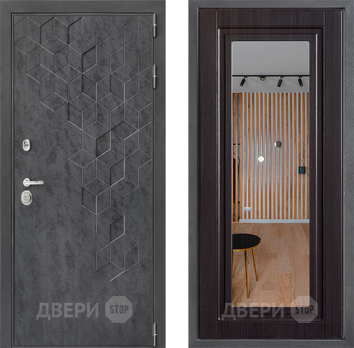 Дверь Дверной континент ДК-3/713 ФЛЗ Зеркало Венге в Солнечногорске