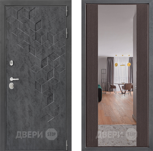 Дверь Дверной континент ДК-3/713 ФЛЗ-1 Зеркало Венге в Солнечногорске