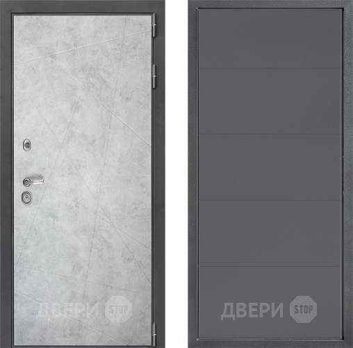 Входная металлическая Дверь Дверной континент ДК-3/743 ФЛ-649 Графит софт в Солнечногорске