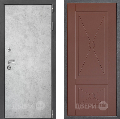 Входная металлическая Дверь Дверной континент ДК-3/743 ФЛ-617 Ясень шоколадный в Солнечногорске