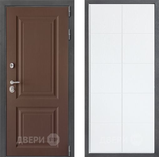 Входная металлическая Дверь Дверной континент ДК-3/729 ФЛ-Кватро Белое дерево в Солнечногорске