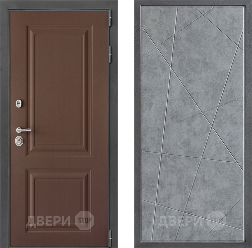 Входная металлическая Дверь Дверной континент ДК-3/729 ФЛ-655 Бетон серый в Солнечногорске