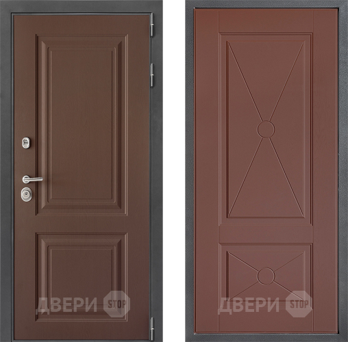 Входная металлическая Дверь Дверной континент ДК-3/729 ФЛ-617 Ясень шоколадный в Солнечногорске