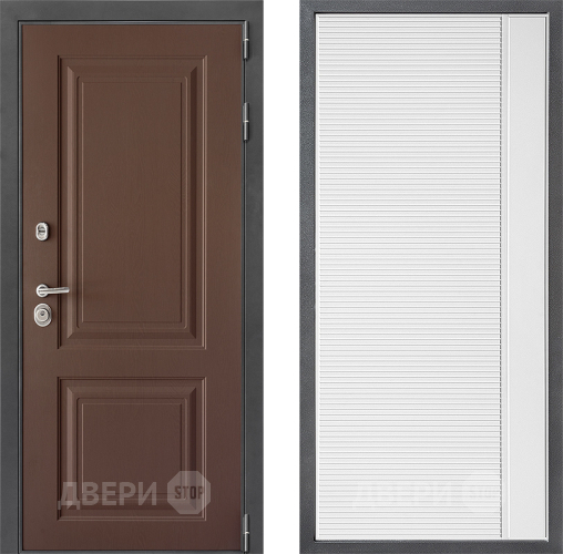 Входная металлическая Дверь Дверной континент ДК-3/729 ФЛ-757 Белое Стекло Софт милк в Солнечногорске