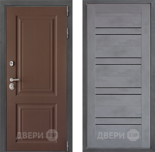Входная металлическая Дверь Дверной континент ДК-3/729 ФЛ-49 Бетон серый в Солнечногорске