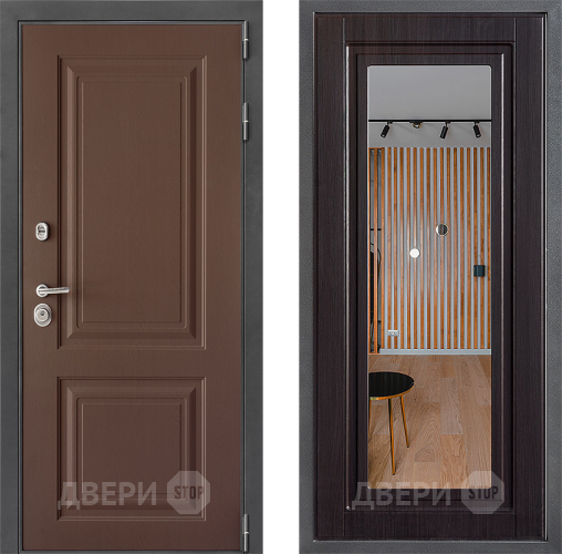 Входная металлическая Дверь Дверной континент ДК-3/729 ФЛЗ Зеркало Венге в Солнечногорске