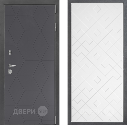 Входная металлическая Дверь Дверной континент ДК-3/744 ФЛ-Тиффани Белый софт в Солнечногорске