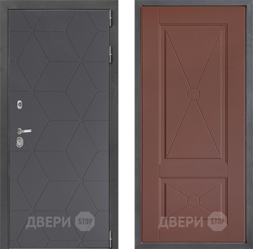 Входная металлическая Дверь Дверной континент ДК-3/744 ФЛ-617 Ясень шоколадный в Солнечногорске