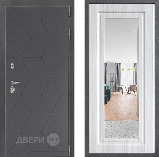 Дверь Дверной континент ДК-3/744 ФЛЗ Зеркало Сандал белый в Солнечногорске