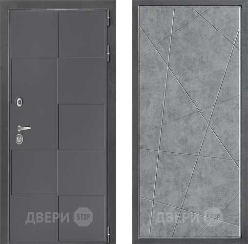 Входная металлическая Дверь Дверной континент ДК-3/606 ФЛ-655 Бетон серый в Солнечногорске