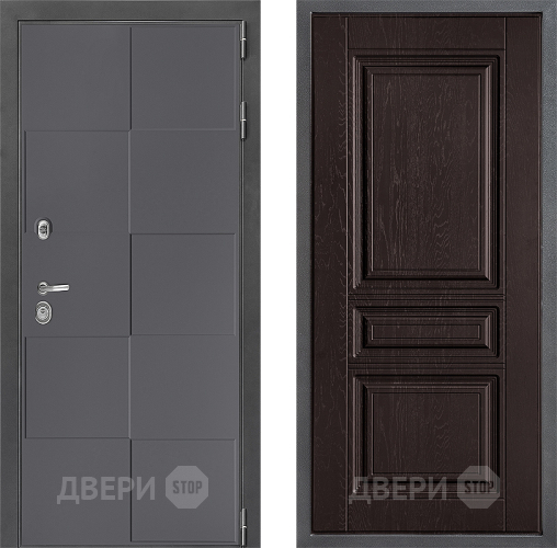 Входная металлическая Дверь Дверной континент ДК-3/606 ФЛ-243 Дуб шоколадный в Солнечногорске