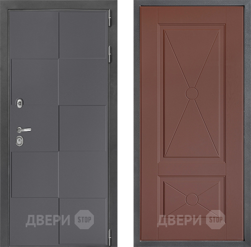 Входная металлическая Дверь Дверной континент ДК-3/606 ФЛ-617 Ясень шоколадный в Солнечногорске