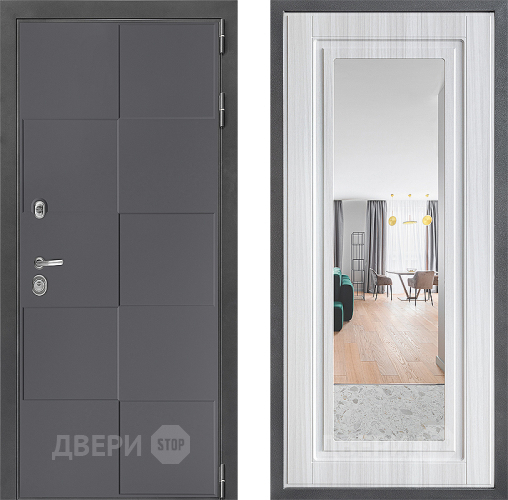 Дверь Дверной континент ДК-3/606 ФЛЗ Зеркало Сандал белый в Солнечногорске