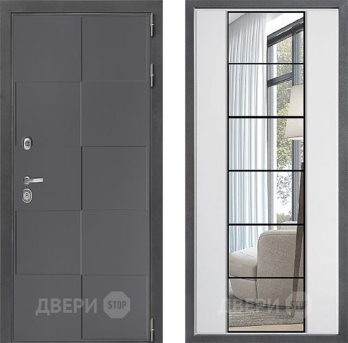 Дверь Дверной континент ДК-3/606 ФЛЗ-2 Зеркало Белый софт в Солнечногорске