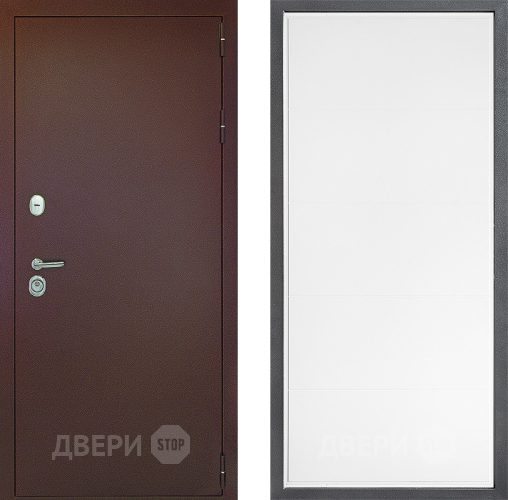 Дверь Дверной континент Рубикон Медь Дизайн ФЛ-649 Белый софт в Солнечногорске