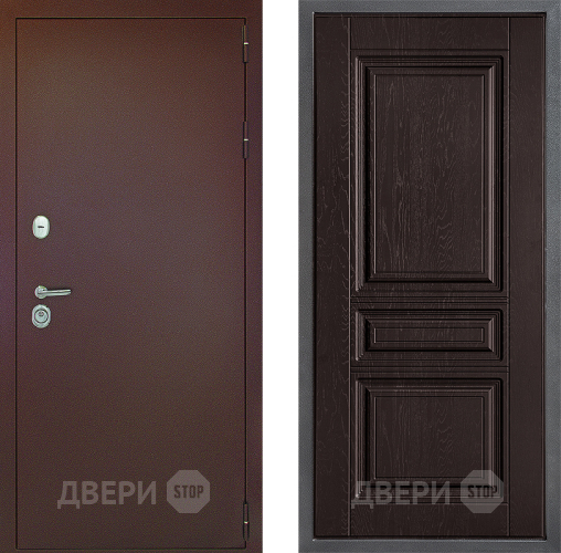 Дверь Дверной континент Рубикон Медь Дизайн ФЛ-243 Дуб шоколадный в Солнечногорске