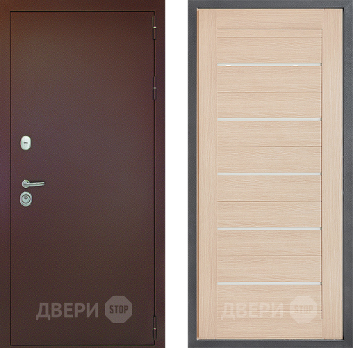 Входная металлическая Дверь Дверной континент Рубикон Медь Дизайн ФЛ-46 Капучино в Солнечногорске