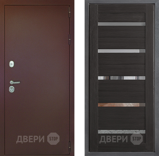 Входная металлическая Дверь Дверной континент Рубикон Медь Дизайн ФЛ-47 Венге в Солнечногорске