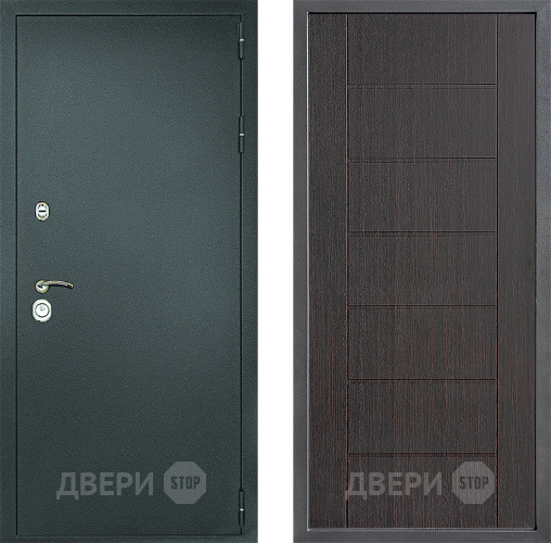 Входная металлическая Дверь Дверной континент Рубикон Серебро Дизайн ФЛ-Лайн Венге в Солнечногорске