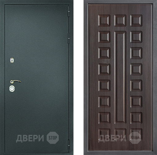Входная металлическая Дверь Дверной континент Рубикон Серебро Дизайн ФЛ-183 Венге в Солнечногорске