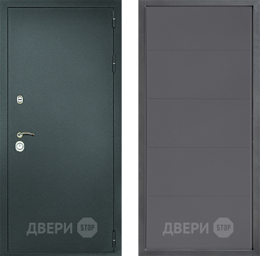 Входная металлическая Дверь Дверной континент Рубикон Серебро Дизайн ФЛ-649 Графит софт в Солнечногорске