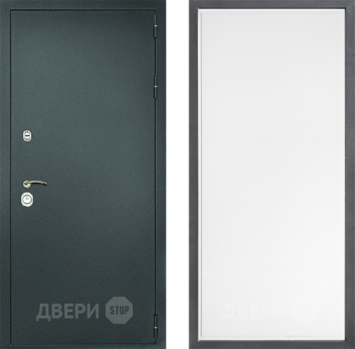 Дверь Дверной континент Рубикон Серебро Дизайн ФЛ-649 Белый софт в Солнечногорске