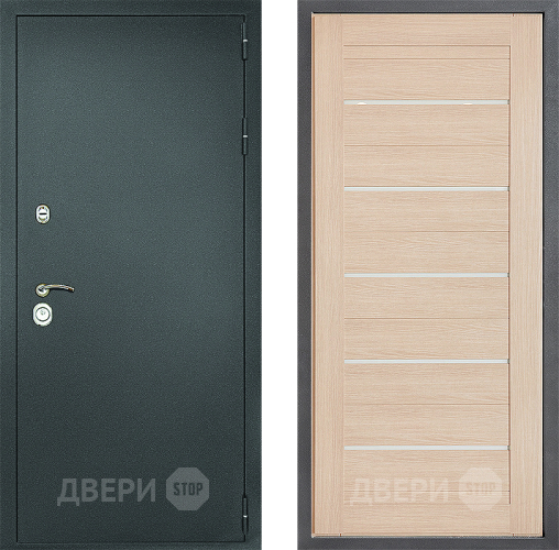 Входная металлическая Дверь Дверной континент Рубикон Серебро Дизайн ФЛ-46 Капучино в Солнечногорске