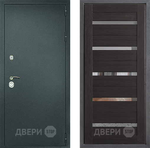 Дверь Дверной континент Рубикон Серебро Дизайн ФЛ-47 Венге в Солнечногорске