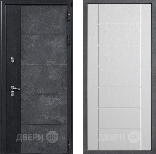 Дверь Дверной континент ДК-15 Бетон ТЕРМО ФЛ-Лайн Белое дерево в Солнечногорске