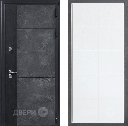 Входная металлическая Дверь Дверной континент ДК-15 Бетон ТЕРМО ФЛ-Кватро Белое дерево в Солнечногорске