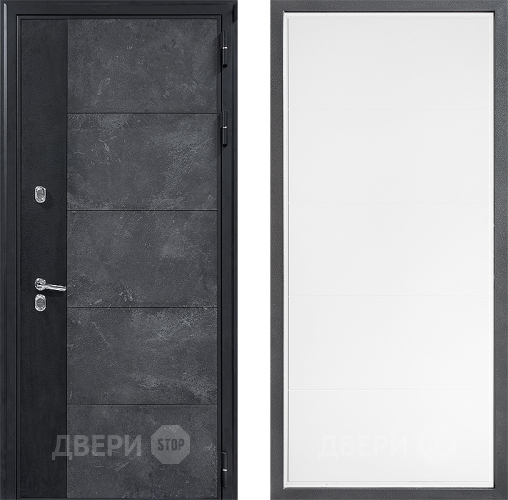 Входная металлическая Дверь Дверной континент ДК-15 Бетон ТЕРМО ФЛ-649 Белый софт в Солнечногорске