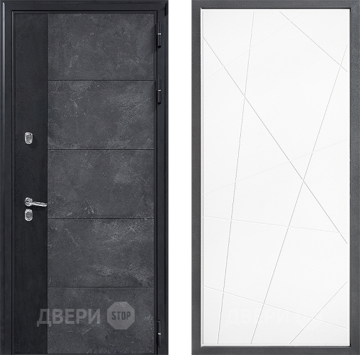 Входная металлическая Дверь Дверной континент ДК-15 Бетон ТЕРМО ФЛ-655 Белый софт в Солнечногорске