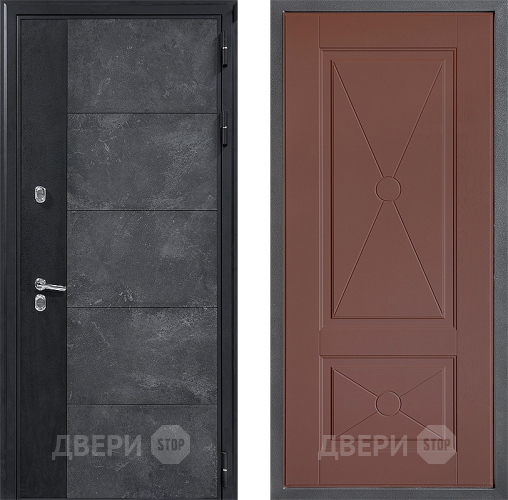 Входная металлическая Дверь Дверной континент ДК-15 Бетон ТЕРМО ФЛ-617 Ясень шоколадный в Солнечногорске