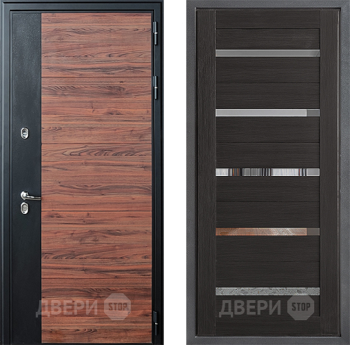 Входная металлическая Дверь Дверной континент ДК-15 Красное Дерево ТЕРМО ФЛ-47 Венге в Солнечногорске
