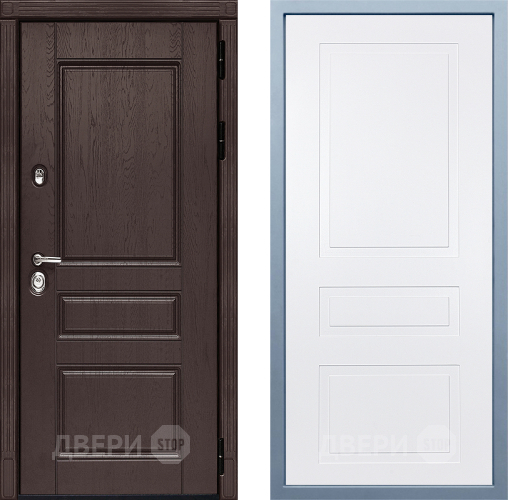 Входная металлическая Дверь Дива МД-90 Н-13 Белый в Солнечногорске
