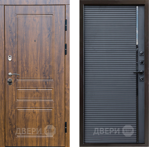 Входная металлическая Дверь Престиж Классика Дуб Porte Черный кварц в Солнечногорске