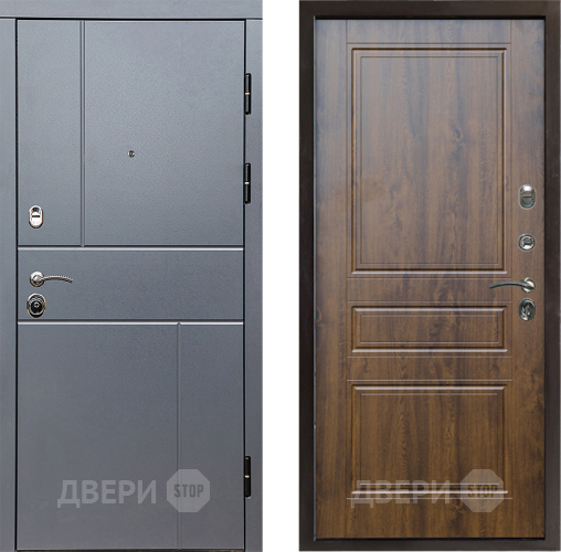 Входная металлическая Дверь Престиж Горизонт Грэй Классика Дуб в Солнечногорске