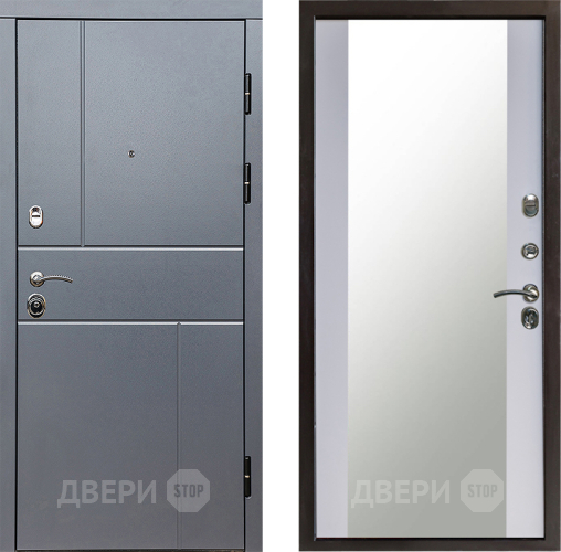Дверь Престиж Горизонт Грэй Зеркало Белый софт в Солнечногорске