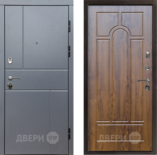 Входная металлическая Дверь Престиж Горизонт Грэй Арка Дуб в Солнечногорске