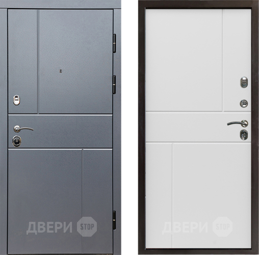 Входная металлическая Дверь Престиж Горизонт Грэй Горизонт Бетон белый в Солнечногорске