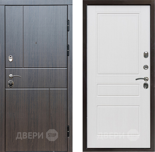 Входная металлическая Дверь Престиж Горизонт Венге Классика Белое дерево в Солнечногорске