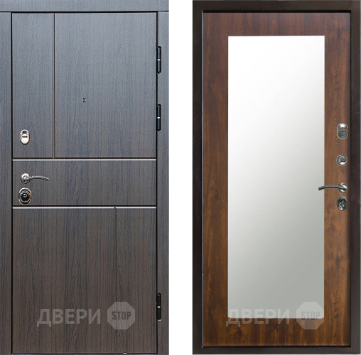 Входная металлическая Дверь Престиж Горизонт Венге Зеркло Пастораль Дуб в Солнечногорске