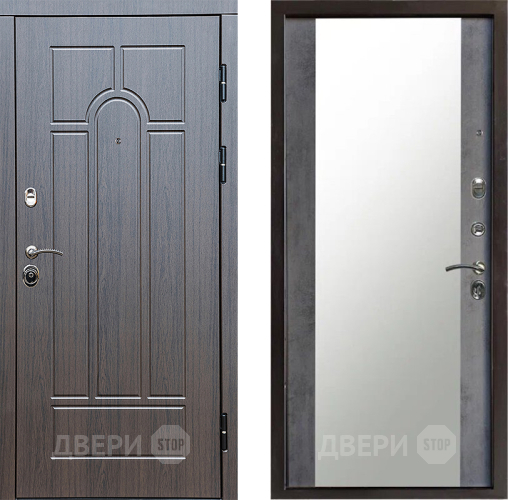 Дверь Престиж Арка Зеркало Бетон темный в Солнечногорске