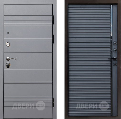Входная металлическая Дверь Престиж Линия Грэй Porte Черный кварц в Солнечногорске